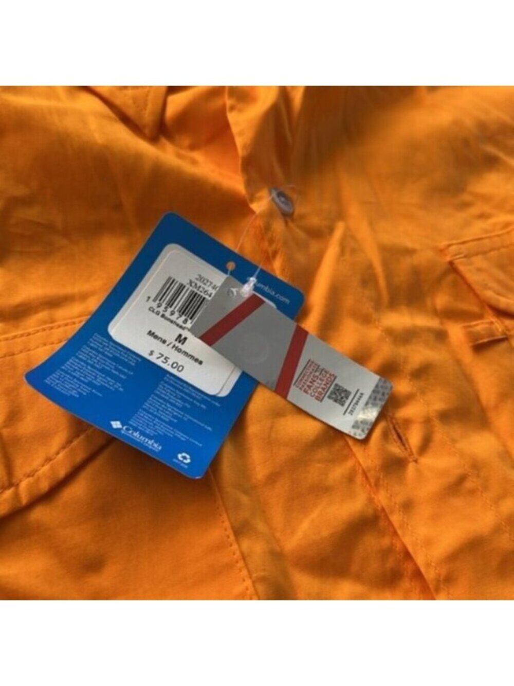 NWT Columbia Men's Orange Tennessee Bonehead Button Up Shirt Size Medium - Picture 8 of 9
